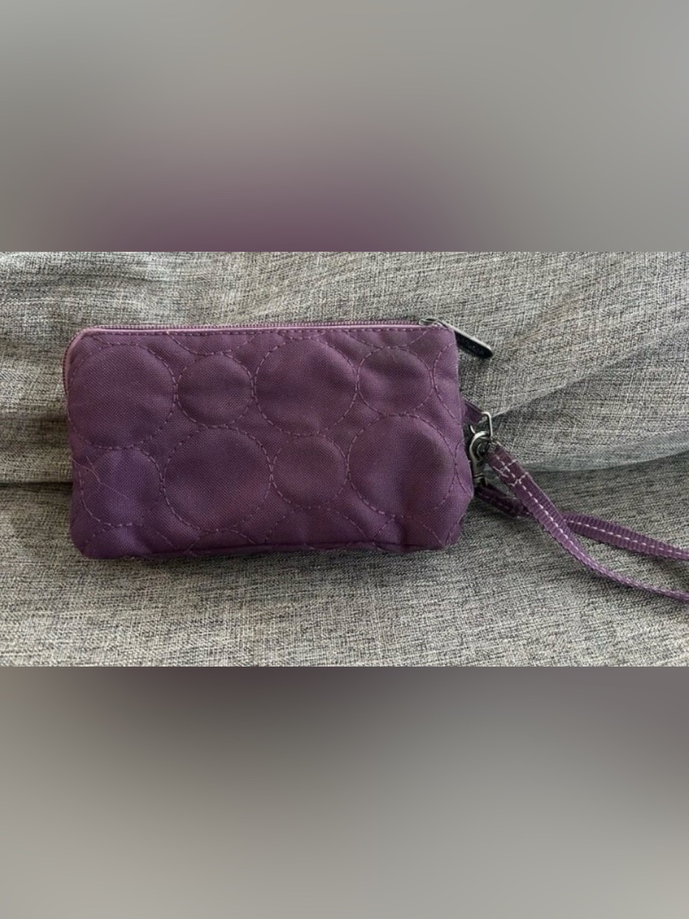 Thirty-One Purple Quilted Wristlet